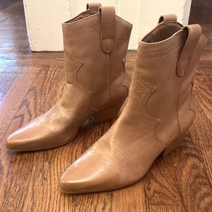 Brown cowboy booties